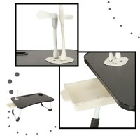 Klappbarer Computertisch USB - schwarz