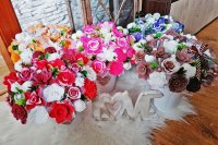 Seifenstrauß XXL - Rosa, weiß
