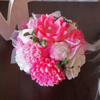 Seifenstrauß S - Rosa, weiß
