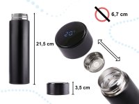 Thermoskanne mit LED-Temperaturanzeige schwarz 500 ml