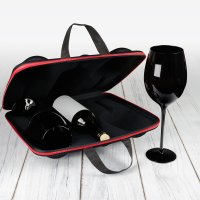 Etui mit Weingläsern diVinto Schwarz