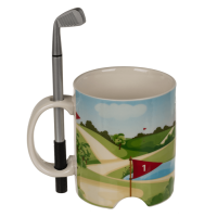 Golfbecher mit Stift und Ball