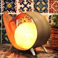 Natürliche Kokosnuss-Lampe - natürlich
