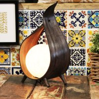 Natürliche Kokosnuss-Lampe - Schokolade