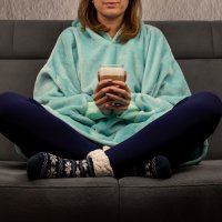 Sweatshirt-Decke - Rot