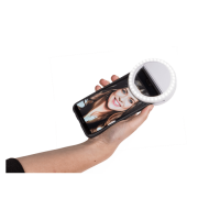 Selfie LED-Lichtring mit 3 Intensitäten - weiß