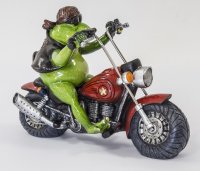 Keramikfrosch - Biker