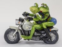 Keramikfrosch - Biker