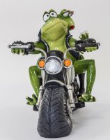 Keramikfrosch - Biker