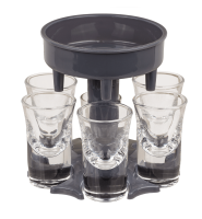 Schnapsglas-Spender mit 6 Gläsern