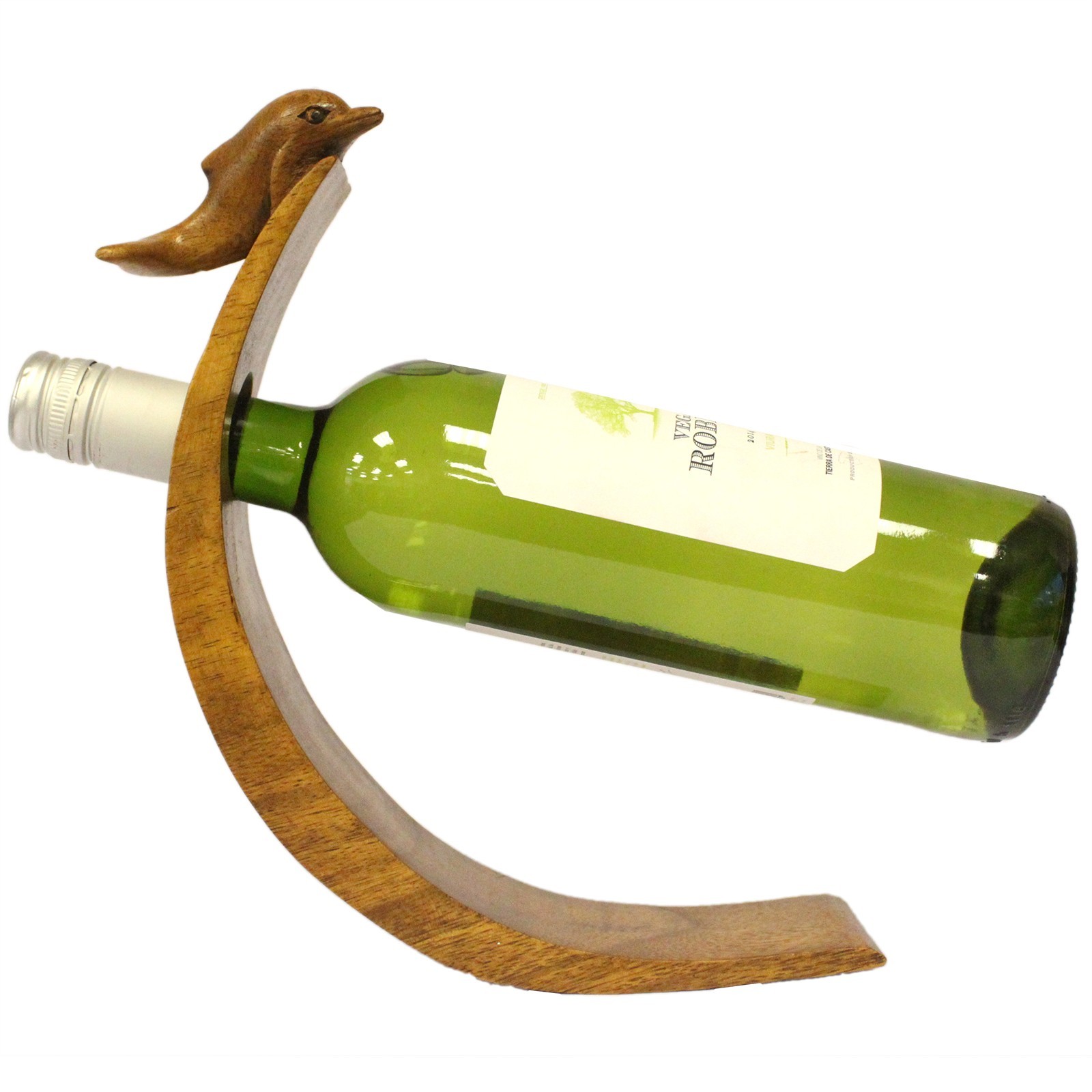 Weinregal aus Holz - Delphin