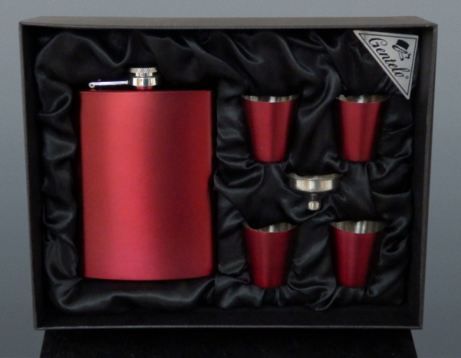 Set BURGUNDY 240 ml Spritzflasche + 4 Stk. 35 ml Shotgläser