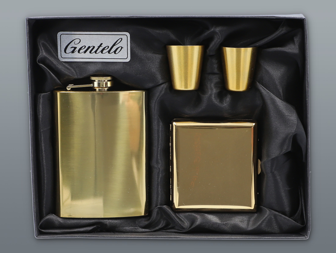 Set GENTLEMAN 240 ml Sprühflasche mit Tabatier + 2 Stück 30 ml Shampooflaschen