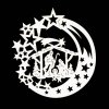 Weihnachtsschmuck - Mond mit Bethlehem 12 cm