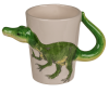 Keramikbecher mit Dinosaurier - Velociraptor