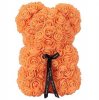 Teddybär aus Rosen - orange 22 cm