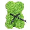 Teddybär aus Rosen - grün 22 cm