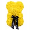 Teddybär aus Rosen - gelb 22 cm