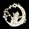Weihnachtsschmuck - Engel auf dem Mond mit einem Buch 9 cm